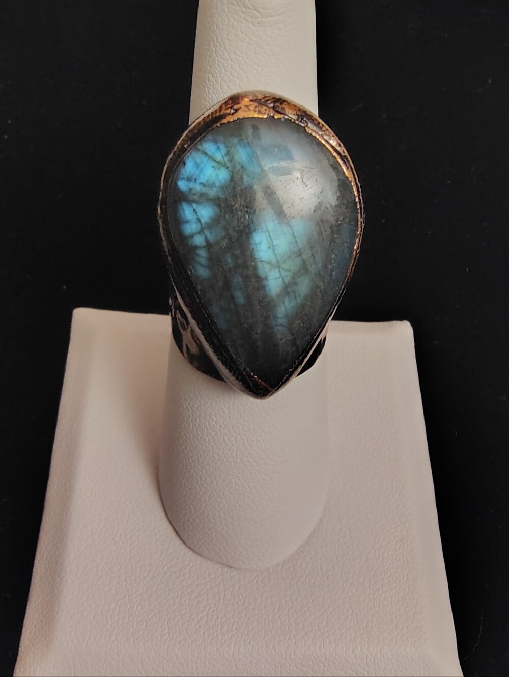 Blue Labradorite Statement Ring